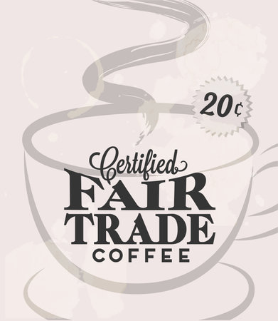 Retro Vintage Coffee Tin Sign with Grunge Effectのイラスト素材