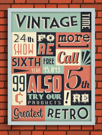 Retro Vintage Background with Typographyのイラスト素材
