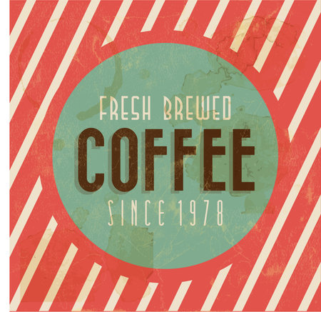 Retro Vintage Coffee Background with Typographyのイラスト素材