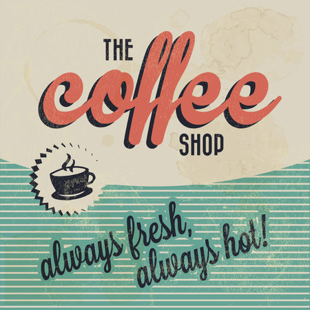 Retro Vintage Coffee Background with Typographyのイラスト素材