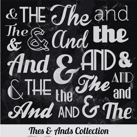 Various Vintage Thes   Ends Collection  For High Quality Graphic Projectsのイラスト素材