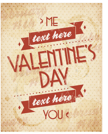Valentines Vintage Backgroundのイラスト素材