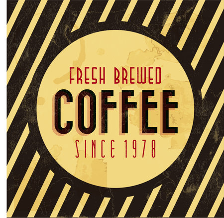 Retro Vintage Coffee Background with Typographyのイラスト素材