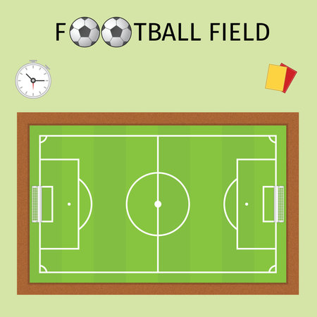 Soccer or football field view from topのイラスト素材