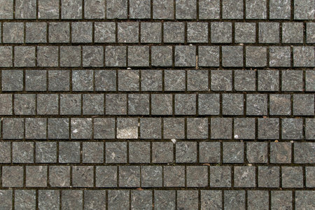 Beautiful Texture of stone gray mosaic for paths and garden