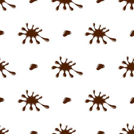 Melted chocolate blot seamless pattern.のイラスト素材