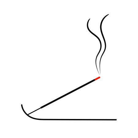 Incense stick isolated on white.のイラスト素材