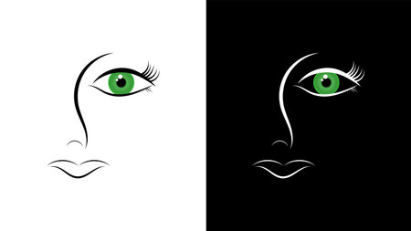 Female Eye Face Iconのイラスト素材