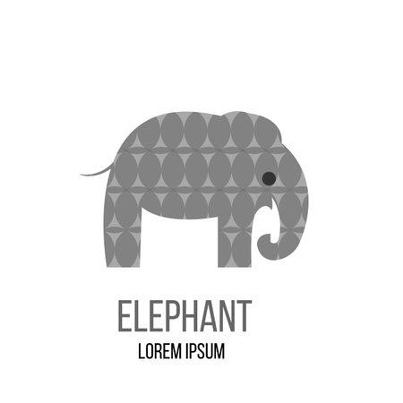 Abstract Elephant Figure in Greyのイラスト素材