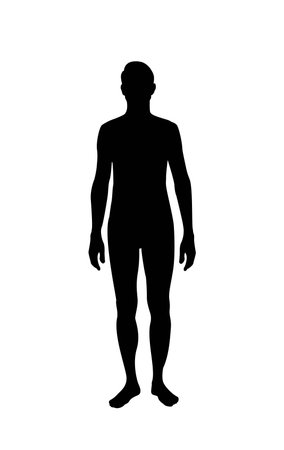 Young slim man figure isolated on whiteのイラスト素材