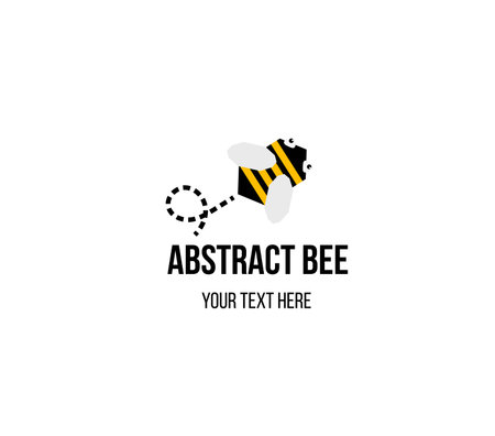 Abstract Bee Icon with a Flying Traceのイラスト素材