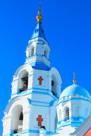View of the church on a sunny clear dayの写真素材