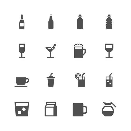 Drink iconsのイラスト素材