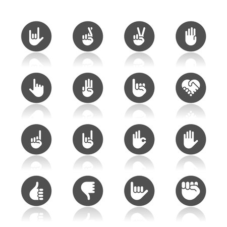 Hand iconsのイラスト素材
