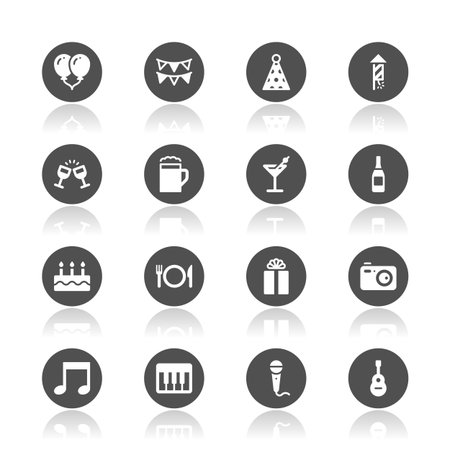Celebration iconsのイラスト素材