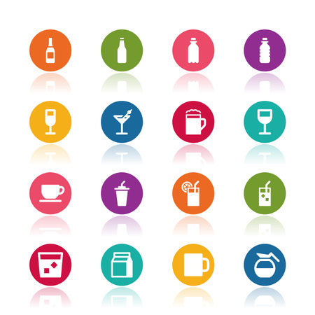 Drink iconsのイラスト素材
