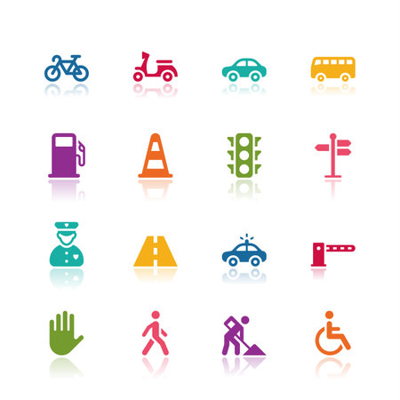 Traffic iconsのイラスト素材