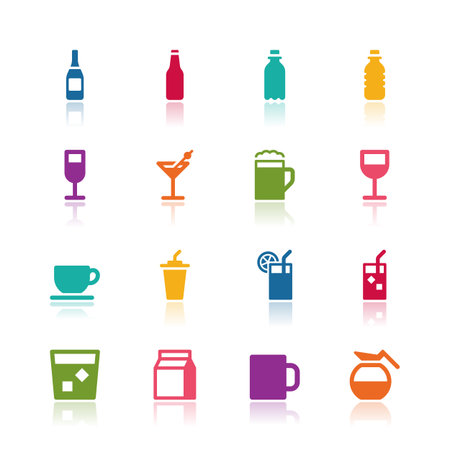 Drink iconsのイラスト素材