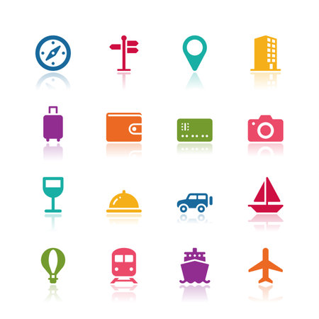 Vacation iconsのイラスト素材