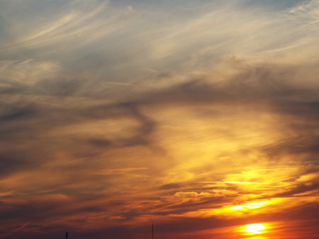 beautiful sunsetの写真素材