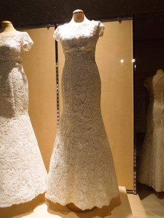 Detail of a weddings dressの写真素材