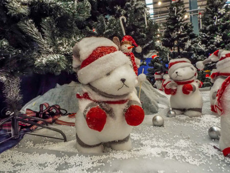 A wonderful playground for children arranged for winter holidays.のeditorial素材