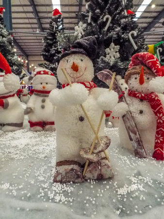 A wonderful playground for children arranged for winter holidays.のeditorial素材