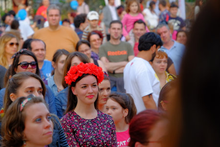 Skirtbike 2016 in Bucharest, Romania.のeditorial素材