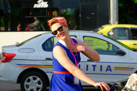 Skirtbike 2016 in Bucharest, Romania.のeditorial素材