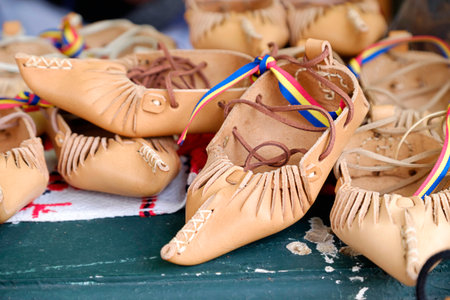 Retro leather shoesの写真素材