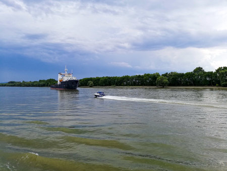 The Danube Delta. Sulina Arm.の写真素材