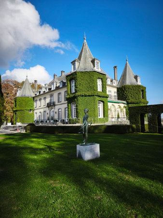 Chateau de la Hulpe is one of the most beautiful places to walk in Belgium.の写真素材