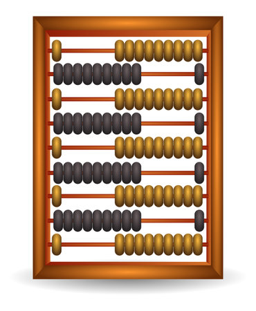 abacus set of classic wooden old abacus 

arithmetic tool equipment. cartoon set of abacus. 

abacus sempoa calculator. wooden abacus on white 

background.のイラスト素材