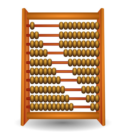 abacus set of classic wooden old abacus 

arithmetic tool equipment. cartoon set of abacus. 

abacus sempoa calculator. wooden abacus on white 

background.のイラスト素材