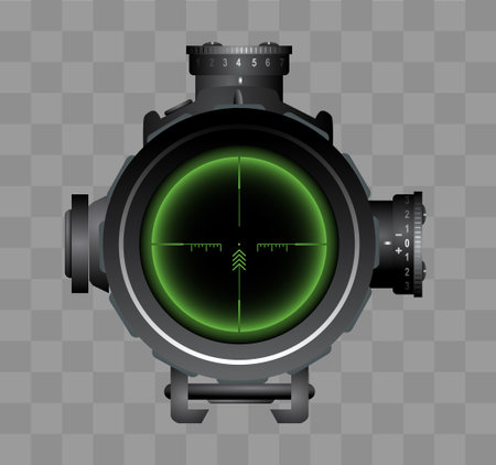 realistic sniper scope zoom view 

isolatedのイラスト素材