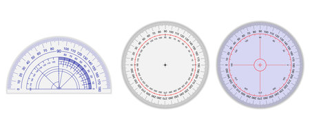 protactor angles ruler measuring toolsのイラスト素材