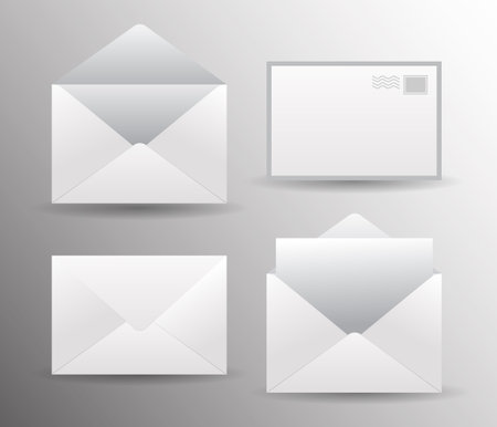 <p>illustration or envelopes open and&nbsp;</p><p><br></p><p>close isolated</p>のイラスト素材