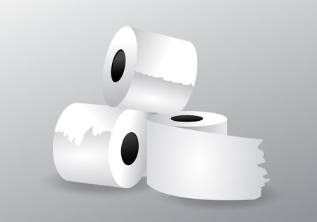 illustration of white roll paper 

isolatedのイラスト素材