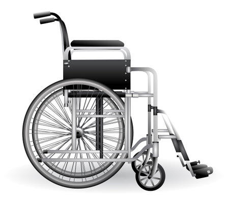 realistic wheelchair cane isolated on 

whiteのイラスト素材