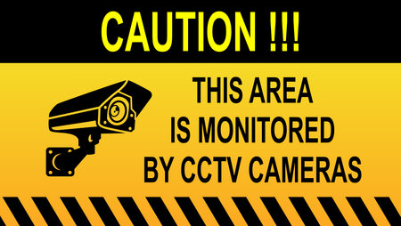 illustration of video surveillance 

sign or closed circuit television sign 

isolatedのイラスト素材