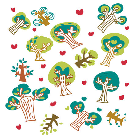 trees fancyのイラスト素材