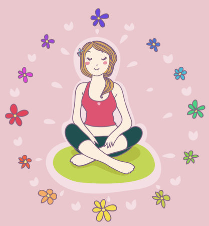 Relaxing yogaの写真素材