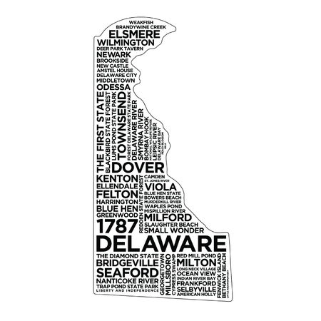 Delaware State Typographyのイラスト素材
