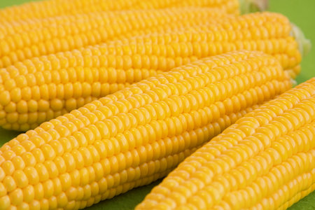 Bright juicy corn on cob