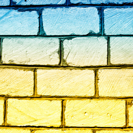 Full Frame Cinder Block Brick Wall with Rough Textureの写真素材