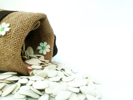 Pumpkin seedsの写真素材