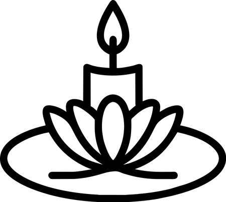 Krathong, line drawingの素材