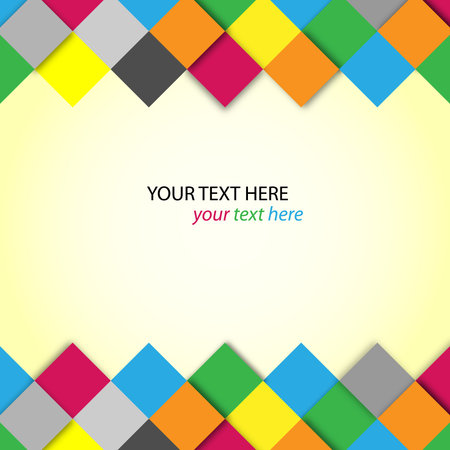 Abstract colorful blocks with place for textのイラスト素材