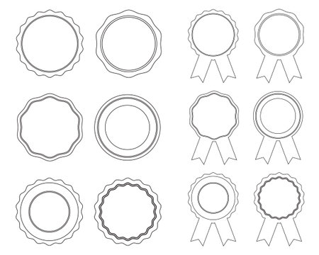 Blank badgesのイラスト素材