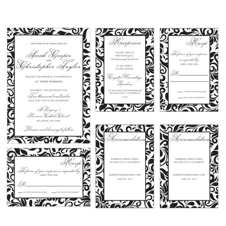 Wedding Invitation Setのイラスト素材